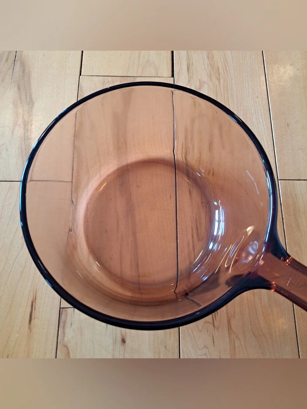 PYREX VISION Corning Ware Amber Glass Sauce Pan 1.5 L Cookware Pot With Lid USA